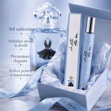 Parfum La Petite Robe Noire 35 ml, Apă de Parfum Damă, Aromă Dulce Fructată Florală, Format Compact, Note de Vată de Zahăr, Afine, Zmeură, Coacăze, Bergamotă, Trandafir, Iasomie, Vanilie și Mosc Alb - Img 5