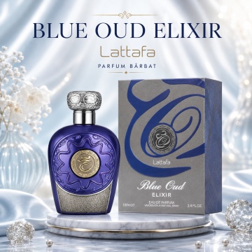 Parfum Lattafa Blue Oud Elixir, Eau de Parfum Bărbați, 100 ml, aromă oriental lemnoasă, yuzu, grepfrut, lămâie, piper - Img 5
