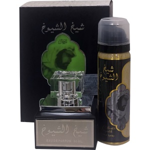 Parfum Lattafa Set Sheikh Shuyukh : 50 ml + Deodorant Spray 50 ml, Unisex