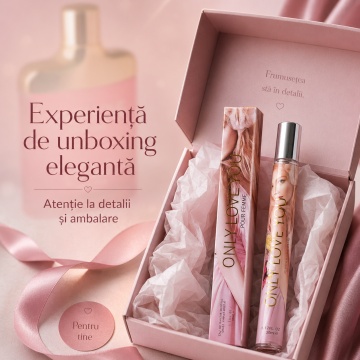 Parfum Only Love You Pour Femme 35 ml, Apă de Parfum Damă, Aromă Dulce Fructat Florală, Format Compact, Note de Kiwi, Litchi, Pară, Ciocolată Albă, Brioșă, Orhidee, Iasomie, Mosc și Iris - Img 6