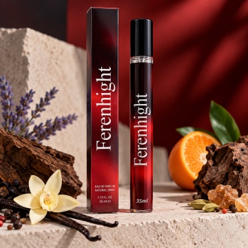 Parfum pentru barbati Ferenhight V.V. Love, 35 ml, aroma vanilata ozonica condimentata, piele intoarsa, lemn dulce, mandarina siciliana, frunze de violeta, rom, coriandru, chimion si vanilie de Bourbon - Img 4