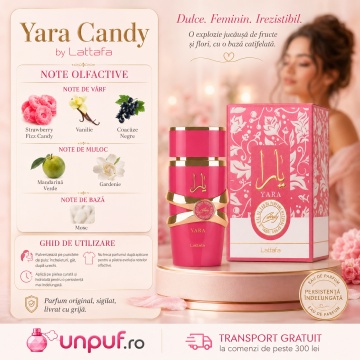 Parfum pentru femei Lattafa Yara Candy, Eau de Parfum 100 ml, aromă dulce fructată, vanilie, căpșuni - Img 9