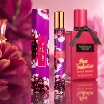 Parfum Pure Seduction 35 ml, Apă de Parfum Damă, Aromă Fructat Florală, Format Compact, Note de Prun Roșu, Frezie Albă și Mușețel, Inspirat din Pure Seduction Victoria’s Secret