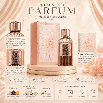 Parfum Qissa Delicious Paris Corner 100 ml, Apa De Parfum, Femei - Img 3