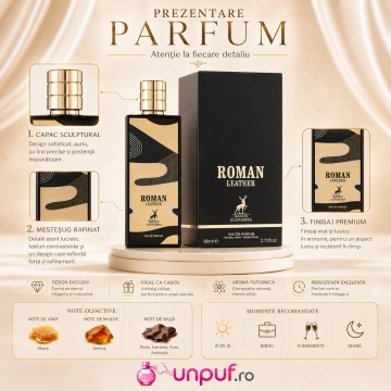 Parfum Roman Leather Maison Alhambra 80 ml, Apa De Parfum, Unisex - Img 3