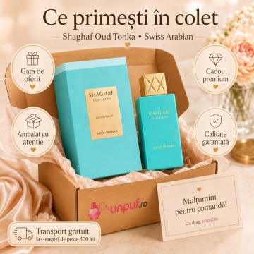 Parfum Shaghaf Oud Tonka Eau de Parfum 75ml, tip arăbesc, Unisex, Damă, Bărbat - Img 4