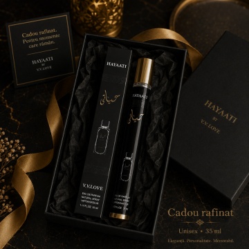 Parfum Unisex Arăbesc Hayaati 35 ml V.V. Love, Apă de Parfum, Inspirat de Hayaati Lattafa, Aromă Fructată Cald Condimentată cu Măr, Bergamotă, Scorțișoară, Note Lemnoase, Mosc și Vanilie - Img 5