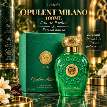Parfum Unisex Lattafa Opulent Milano 100 ml, Eau de Parfum Aromatic, Floral și Lemnos - Img 4