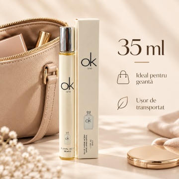 Parfum unisex OK One V.V. Love, Apa de Parfum, 35 ml, aroma citrica verde lemnoasa, lamaie, bergamota, mandarina, ananas, ceai verde, cedru, mosc si ambra - Img 4