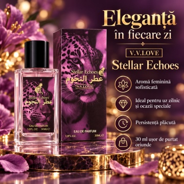 Parfum V.V.Love Stellar Echoes, Eau de Parfum EDP, 30 ml, Oriental, Floral-Condimentat, Persistent, Elegant, Format Compact, pentru Zi si Seara - Img 3
