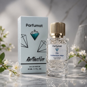 Set Apa de parfum Parfumat 715 Reflection, Barbat, 50 ml si Gentuta cosmetice - Img 5