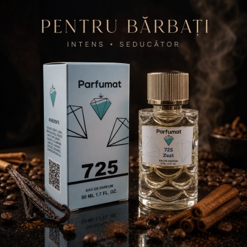 Set Apa de parfum Parfumat 725 Zest, Barbat, 50 ml si Gentuta cosmetice - Img 3