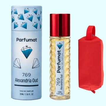 Set Apa de parfum Parfumat 769 Alexandria Oud, Unisex, 35 ml si Gentuta cosmetice