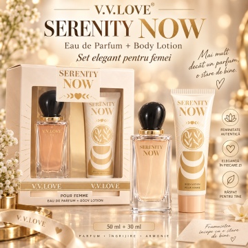 Set Cadou Femei V.V.Love Serenity Now, Eau de Parfum 30 ml + Body Lotion 50 ml