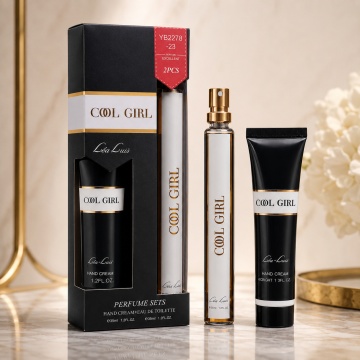 Set Cool Girl 2x35 ml, Apă de Toaletă Damă 35 ml + Cremă de Mâini 35 ml, Aromă Dulce Florală, Cald Condimentată, Vanilată și Ambrată, Note de Migdale, Cafea, Bergamotă, Lămâie, Tuberoză, Iasomie Sambac, Floare de Portocal, Trandafir Bulgăresc, Iris, Tonka - Img 2