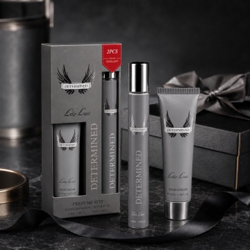 Set Determined For Man 2x35 ml, Apă de Toaletă Bărbat 35 ml + Cremă de Mâini 35 ml, Aromă Masculină Proaspătă, Acvatică, Citrată și Lemnoasă, Note Marine, Grapefruit, Mandarină, Frunză de Dafin, Iasomie, Ambergris, Lemn de Guaiac, Lichen și Paciuli - Img 2