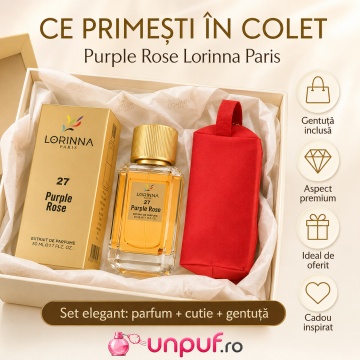 Set Extract de Parfum Lorinna Paris Parfum Purple Rose, 50 ml, Unisex Damă Bărbat si Gentuță Parfumuri - Img 7