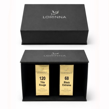 Set parfum Lorinna Paris Black Extreme & Tilia Rouge, 2 x 50 ml, Cutie cadouri parfum premium