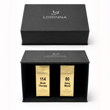 Set parfum Lorinna Paris Gany Mood & Musk Therapy, 2 x 50 ml, Cutie cadouri parfum premium