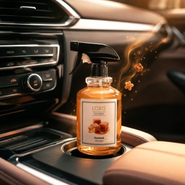Spray Odorizant de Cameră, Hol, Baie și Auto Loris Parfum Caramel, Room Spray 500 ml, Aromă Dulce și Caldă - Img 4