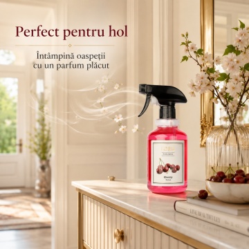 Spray Odorizant Loris Pafum Cherry, 500 ml, pentru Cameră, Hol, Baie și Auto, Aromă de Cireșe - Img 3