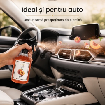 Spray Odorizant Loris Pafum Peach, 500 ml, pentru Cameră, Hol, Baie și Auto, Aromă de Piersică - Img 6