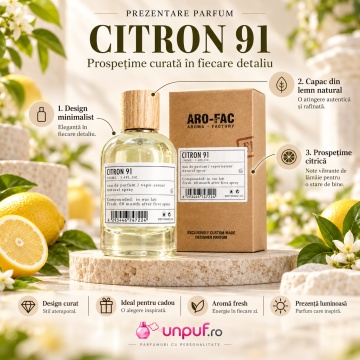 Citron 91,Aro Fac parfum unisex, EDP, 100 ml - Img 3