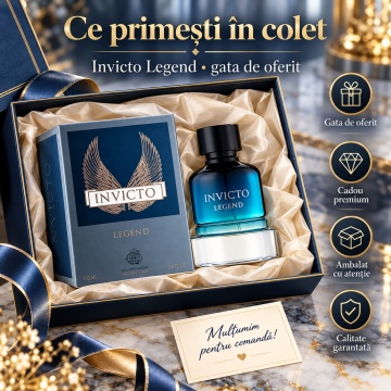 Fragrance World Invicto Legend – Parfum EDP 100 ml, bărbați - Img 4