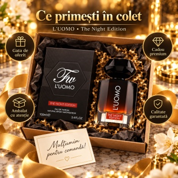 Fragrance World L'Uomo the Night Edition – Parfum EDP 100 ml, bărbați - Img 4