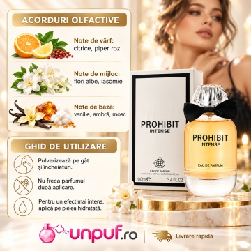 Fragrance World Prohibit Intense – Parfum EDP 100 ml, damă - Img 9