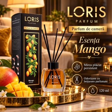 Loris Parfum Mango 120 ml – Odorizant de Cameră cu Bețișoare Parfumate - Img 6