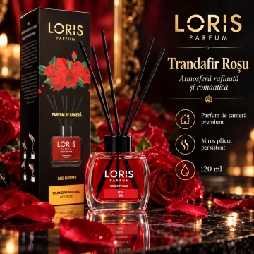 Loris Parfum Trandafir Roșu 120 ml – Odorizant de Cameră cu Bețișoare Parfumate - Img 6