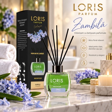 Loris Parfum Zambilă 120 ml – Odorizant de Cameră cu Bețișoare Parfumate - Img 4