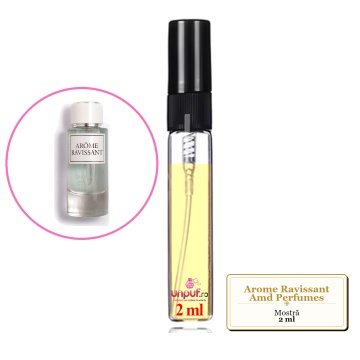 Mostra fiola din Arome Ravissant Amd Perfumes, decant sticla cu pulverizator
