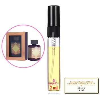 Mostra Fiola Din Badee Al Oud Amethyst Fusion Lattafa, Decant Sticla Cu Pulverizator