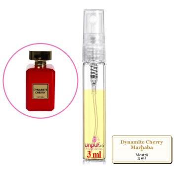 Mostra fiola din Dynamite Cherry Marhaba, decant sticla cu pulverizator - Img 2