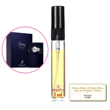 Mostra fiola din Parfumul Afnan Afnan Tribute Blue, Apa de Parfum, Unisex, decant sticla cu pulverizator - Img 4