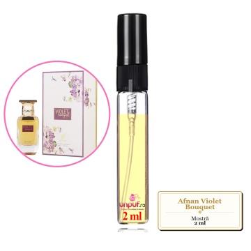 Mostra fiola din Parfumul Afnan Violet Bouquet, decant sticla cu pulverizator - Img 2