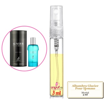 Mostra fiola din Parfumul Alhambra Glacier Pour Homme, decant sticla cu pulverizator - Img 3