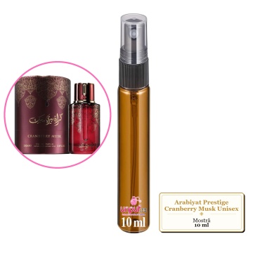 Mostra fiola din Parfumul Arabiyat Prestige Cranberry Musk Unisex, decant sticla cu pulverizator