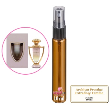 Mostra fiola din Parfumul Arabiyat Prestige Extradose Femme, decant sticla cu pulverizator