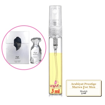 Mostra fiola din Parfumul Arabiyat Prestige Marwa For Men, decant sticla cu pulverizator - Img 3