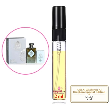 Mostra fiola din Parfumul Ard Al Zaafaran Al Dirgham Special Edition, decant sticla cu pulverizator - Img 1