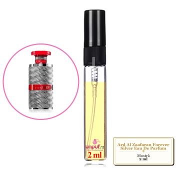 Mostra fiola din Parfumul Ard Al Zaafaran Forever Silver Eau De Parfum, decant sticla cu pulverizator