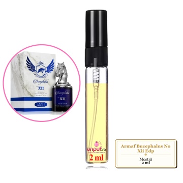 Mostra fiola din Parfumul Armaf Bucephalus No Xii Edp, decant sticla cu pulverizator