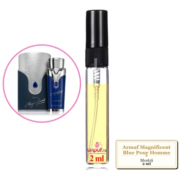 Mostra fiola din Parfumul Armaf Magnificent Blue Pour Homme, decant sticla cu pulverizator - Img 2