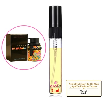 Mostra fiola din Parfumul Armaf Odyssey Ba Ha Mas, Apa De Parfum Unisex, decant sticla cu pulverizator