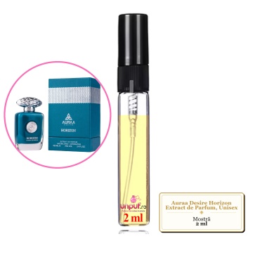 Mostra fiola din Parfumul Auraa Desire Horizon Extract de Parfum, Unisex, decant sticla cu pulverizator - Img 4
