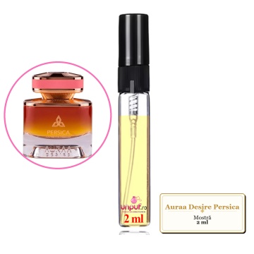 Mostra fiola din Parfumul Auraa Desire Persica, decant sticla cu pulverizator - Img 1