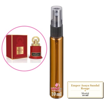 Mostra fiola din Parfumul Emper Asaya Sandal Rouge, decant sticla cu pulverizator
